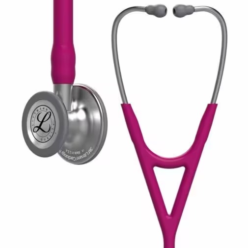 3M™ Littmann® Cardiology IV™ Diagnostic Stethoscope, Standard-Finish Chestpiece, Raspberry Tube